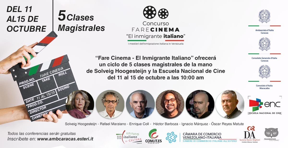 En este momento estás viendo Ciclo de MasterClasses – Concurso Fare Cinema 2021